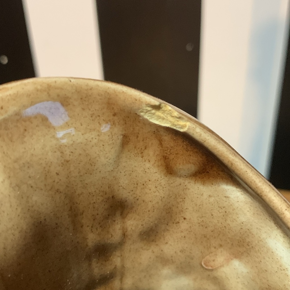 Retro Mushrooms Handmade Ceramic Wood Grain Pitcher or Vase Shelf / Home Decor - Picture 9 of 14
